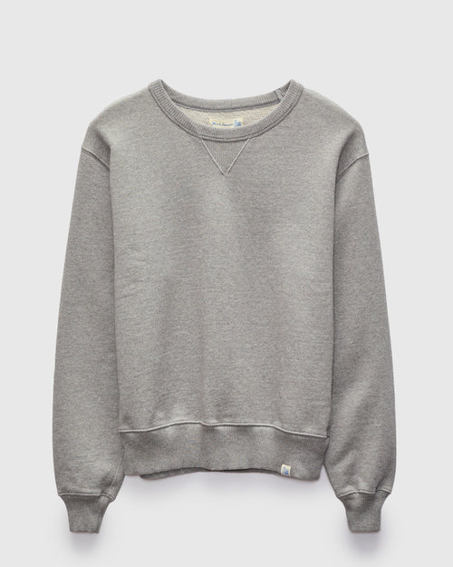 Authentic Fleece Crewneck Sweatshirt in Grey Melange