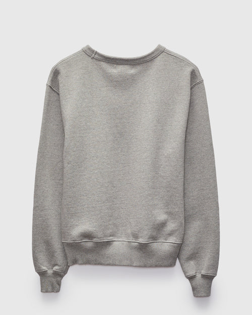 Authentic Fleece Crewneck Sweatshirt in Grey Melange