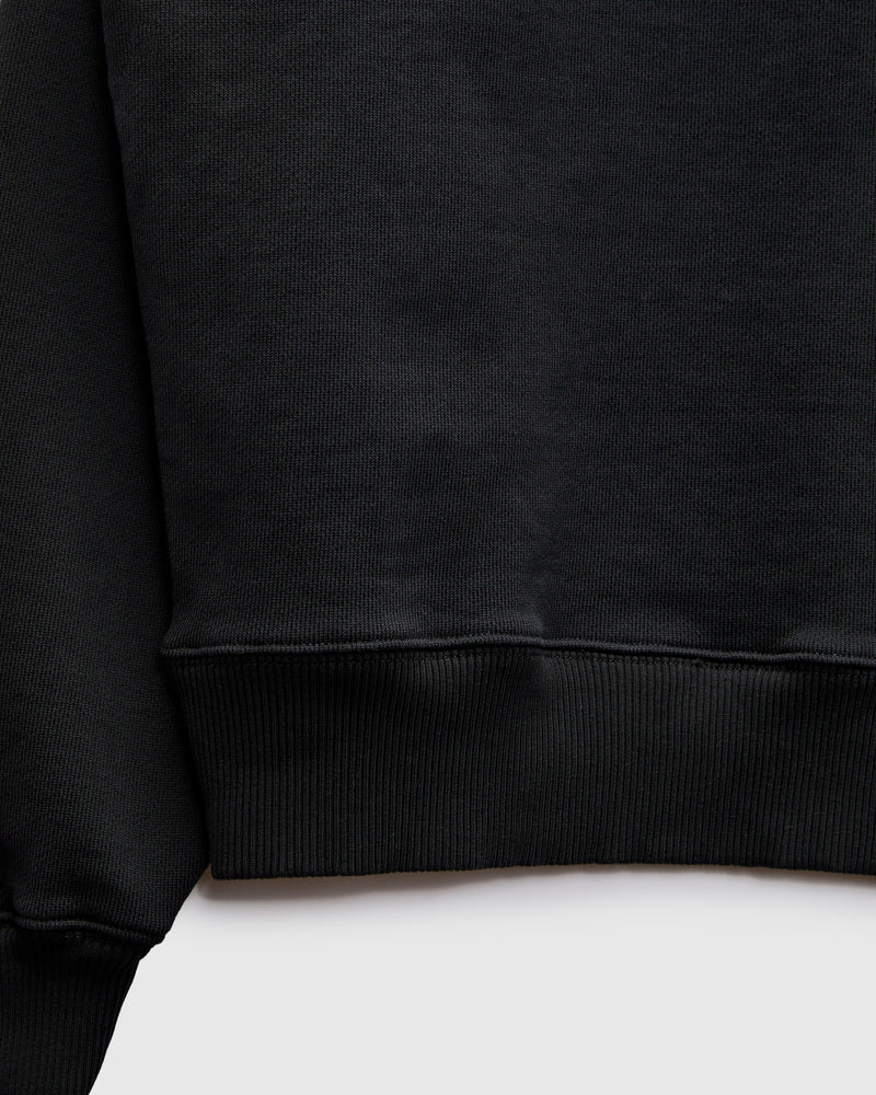 Authentic Fleece Half-Zip Sweatshirt in Deep Black
