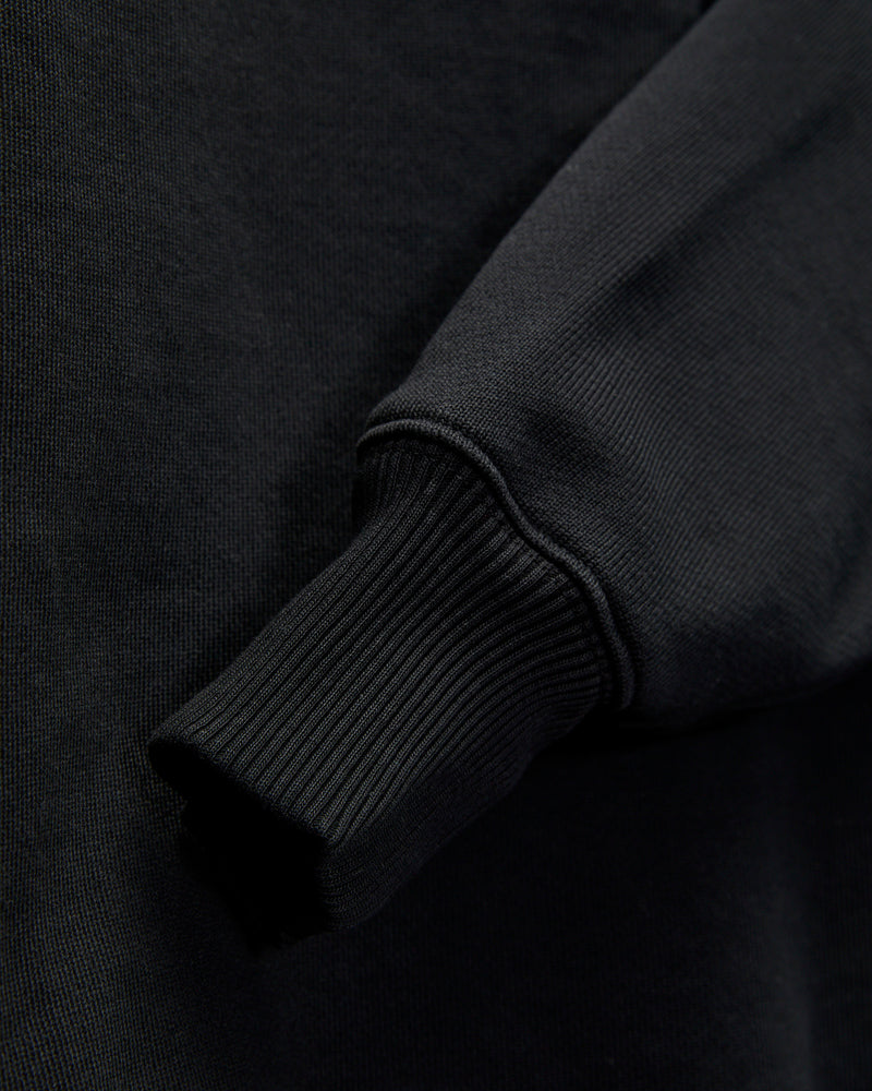 Authentic Fleece Half-Zip Sweatshirt in Deep Black