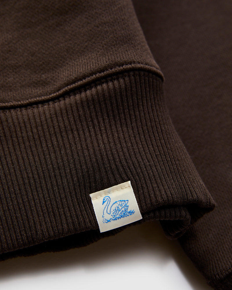 Authentic Fleece Half-Zip Sweatshirt in Espresso