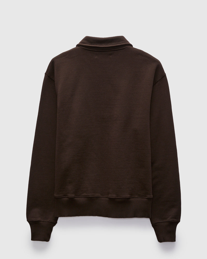Authentic Fleece Half-Zip Sweatshirt in Espresso