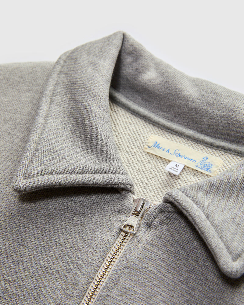 Authentic Fleece Half-Zip Sweatshirt in Grey Melange
