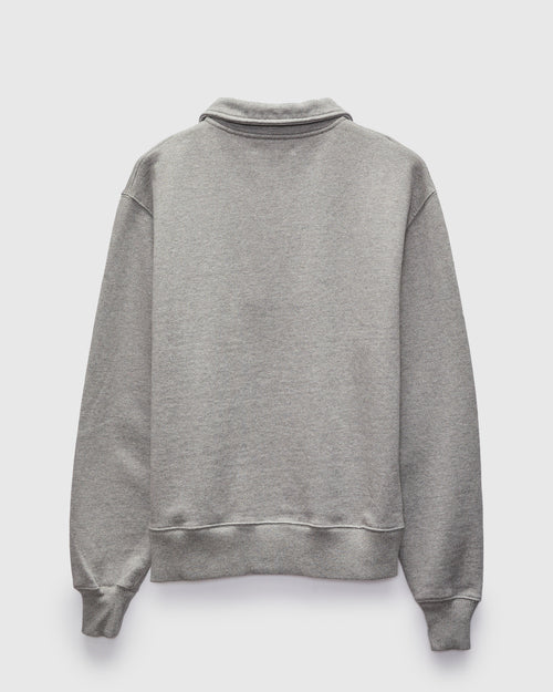 Authentic Fleece Half-Zip Sweatshirt in Grey Melange