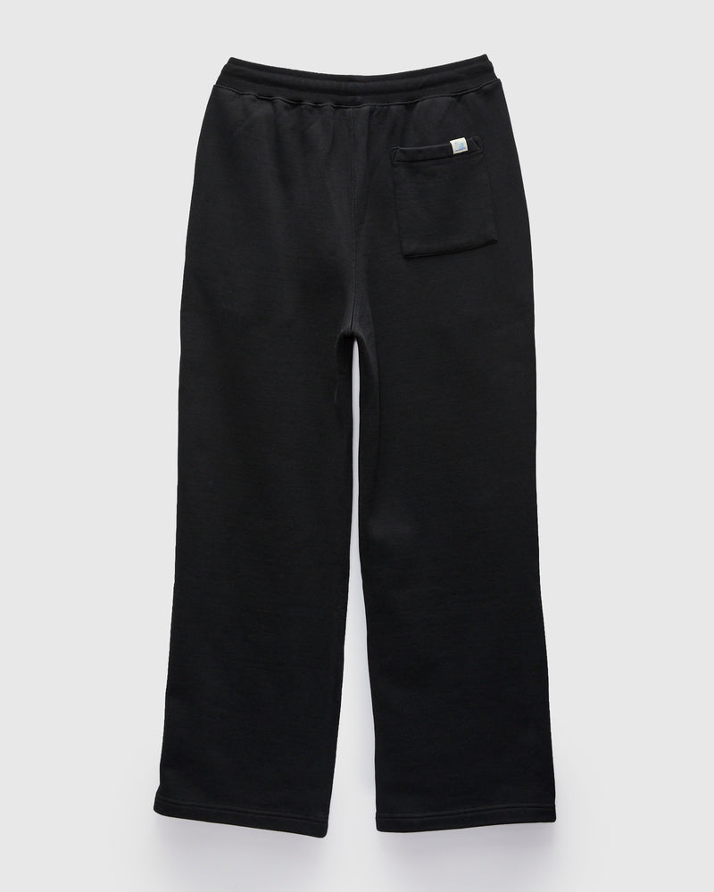 Authentic Fleece Straight Leg Sweatpants in Deep Black