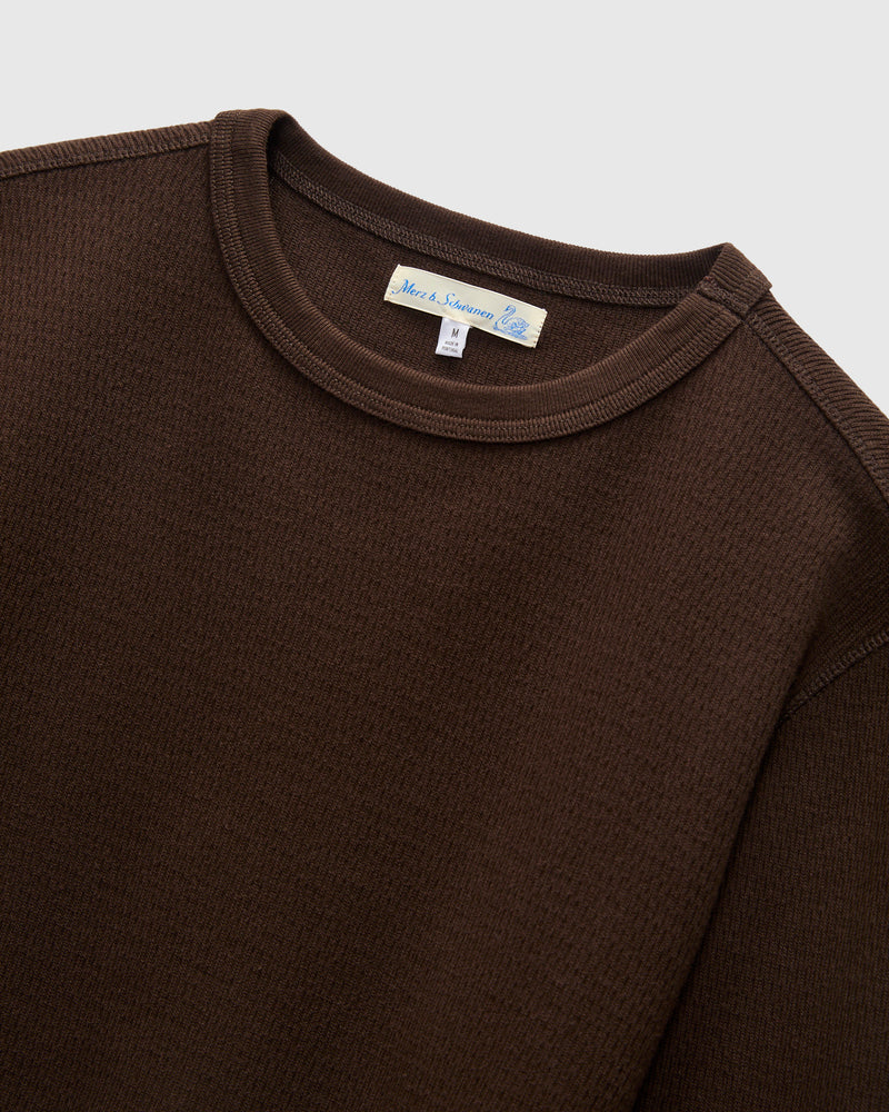 Diamond Thermal Long Sleeve Shirt in Espresso