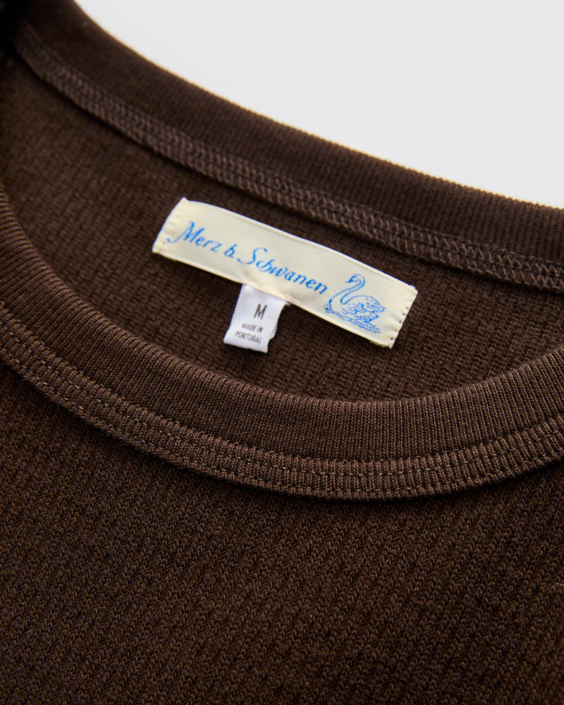 Diamond Thermal Long Sleeve Shirt in Espresso
