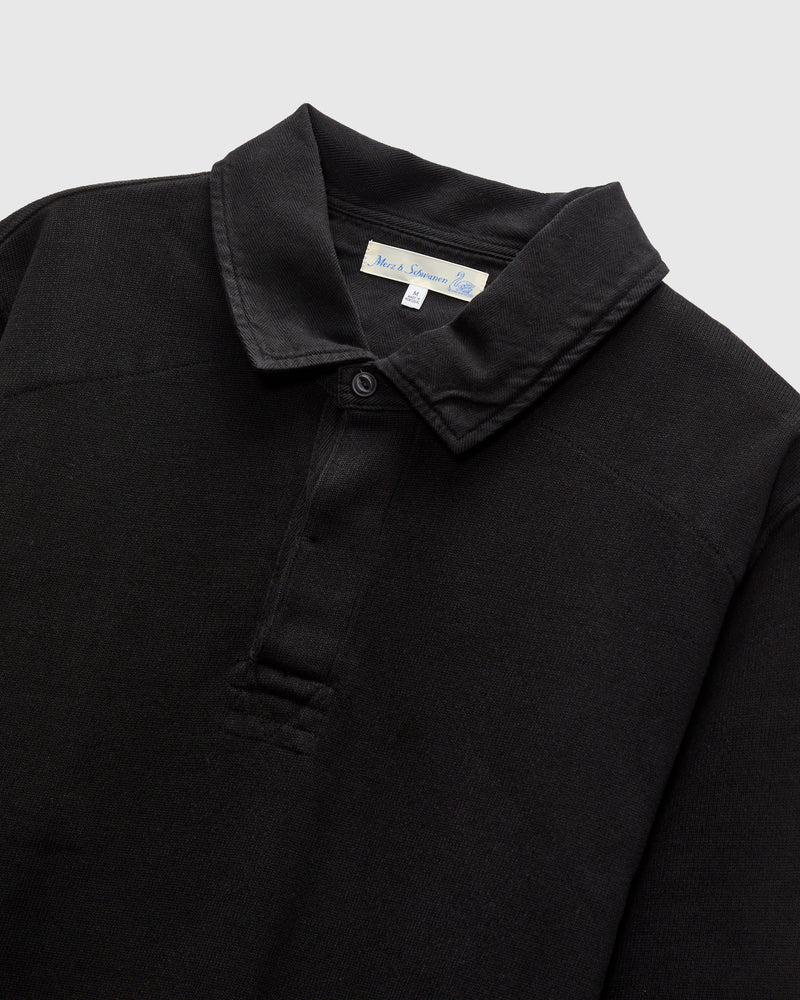 Interlock Jersey Rugby Shirt in Deep Black