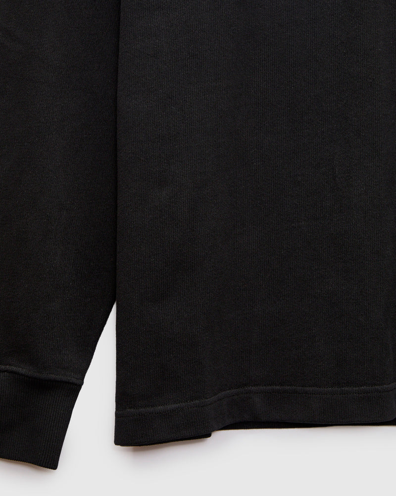 Interlock Jersey Rugby Shirt in Deep Black