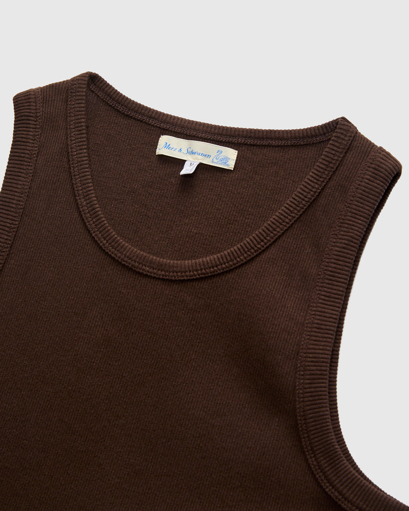 Ribbed Tanktop in Espresso