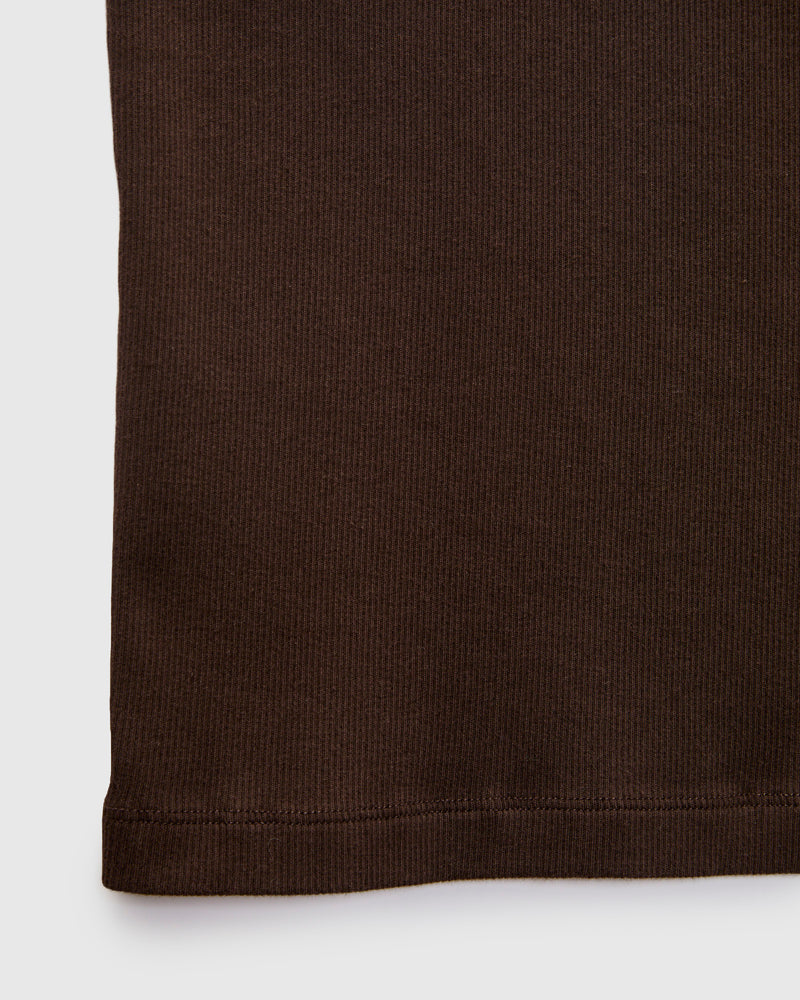 Ribbed Tanktop in Espresso