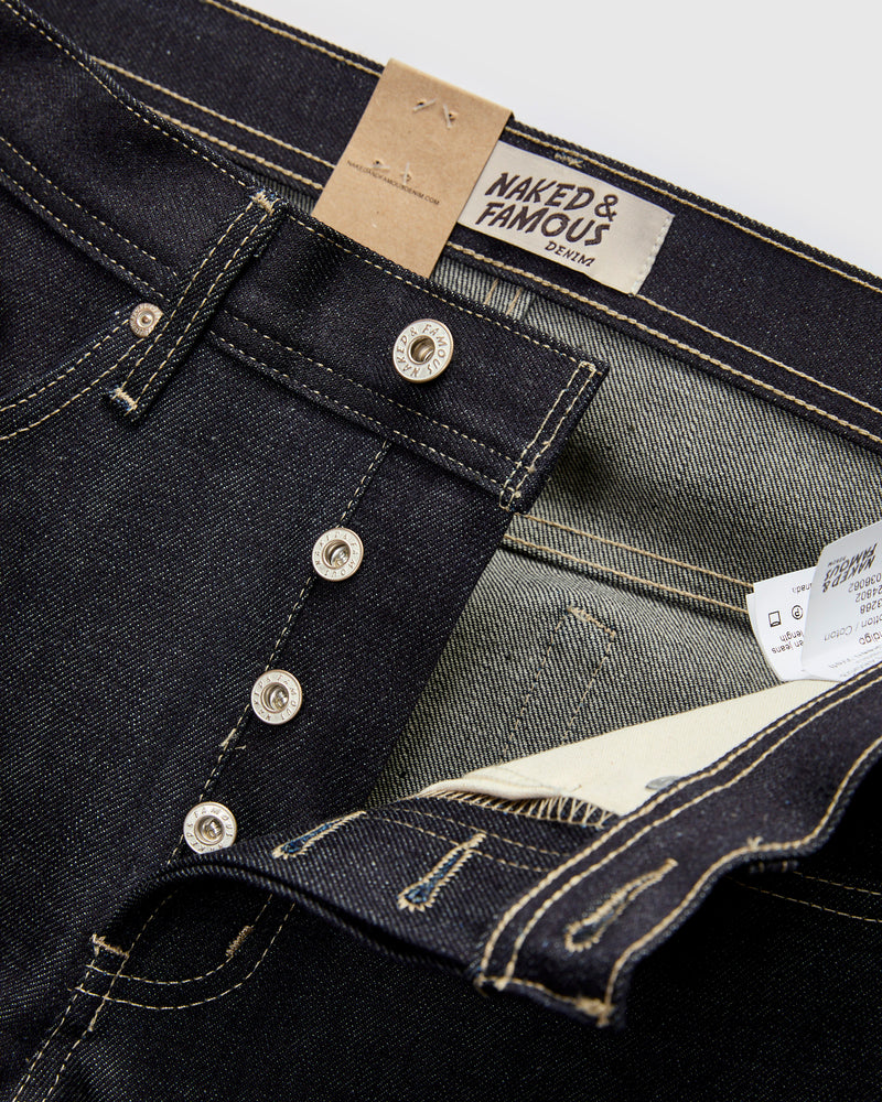 "FoxFibre® Green Weft" 13oz Selvedge Denim - Weird Guy Fit