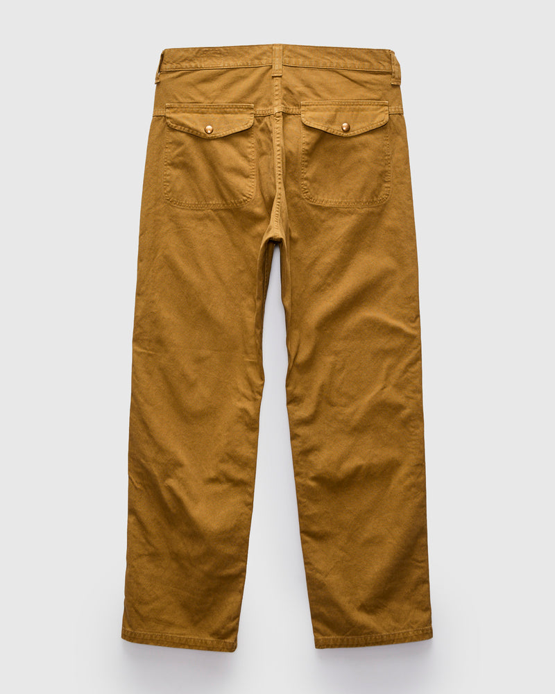 Double Knee Canvas Work Trousers in Brown