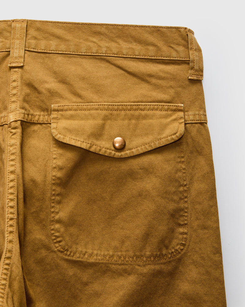 Double Knee Canvas Work Trousers in Brown