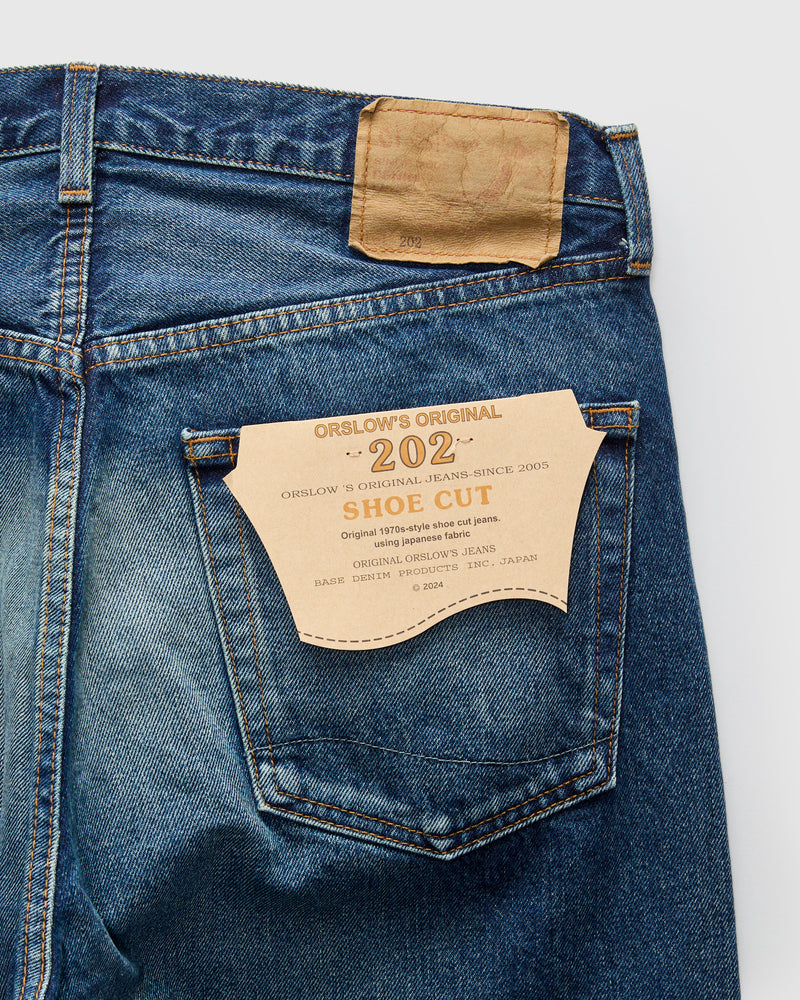 202 "Real Used Wash" 13.5oz Denim - Shoe Cut Wide Flare Fit