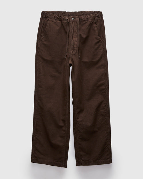 Wide Fit Brushed New Yorker Pants in Coffee Brown