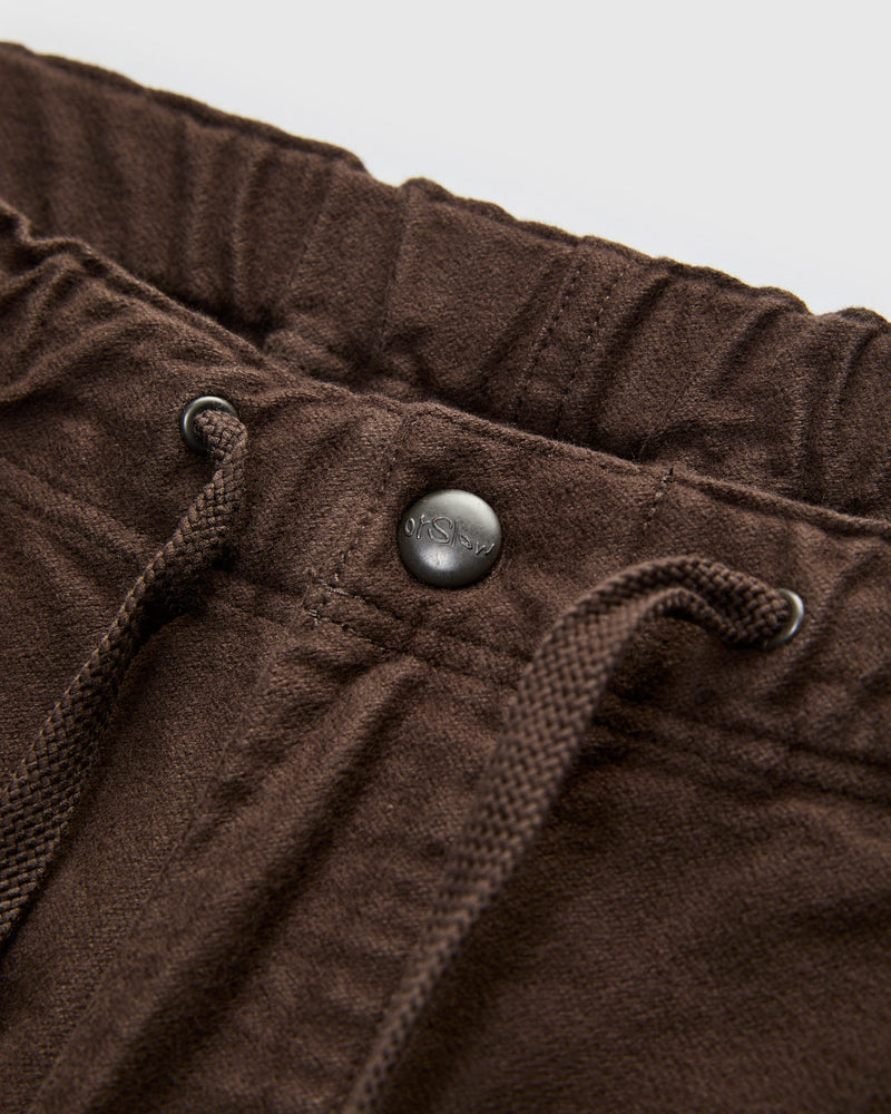 Wide Fit Brushed New Yorker Pants in Coffee Brown