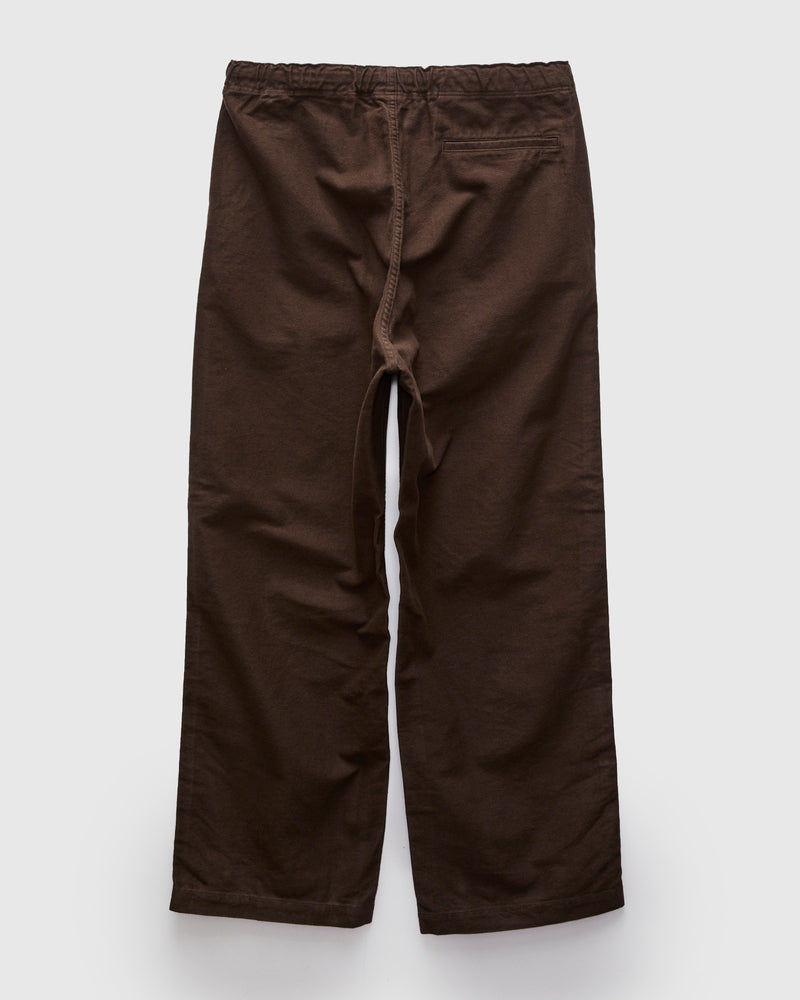 Wide Fit Brushed New Yorker Pants in Coffee Brown