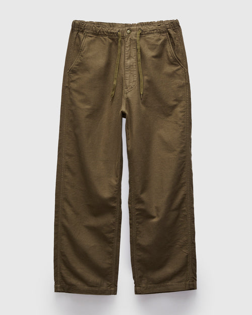 Wide Fit Brushed New Yorker Pants in Moss Grey