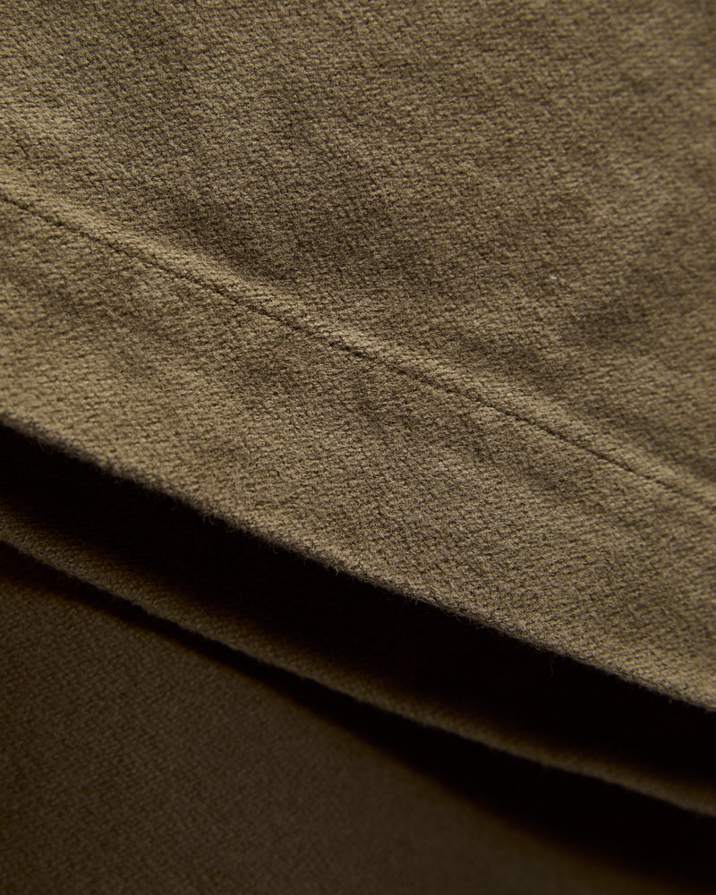 Wide Fit Brushed New Yorker Pants in Moss Grey