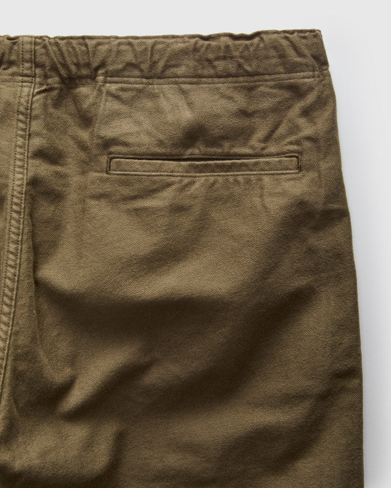Wide Fit Brushed New Yorker Pants in Moss Grey