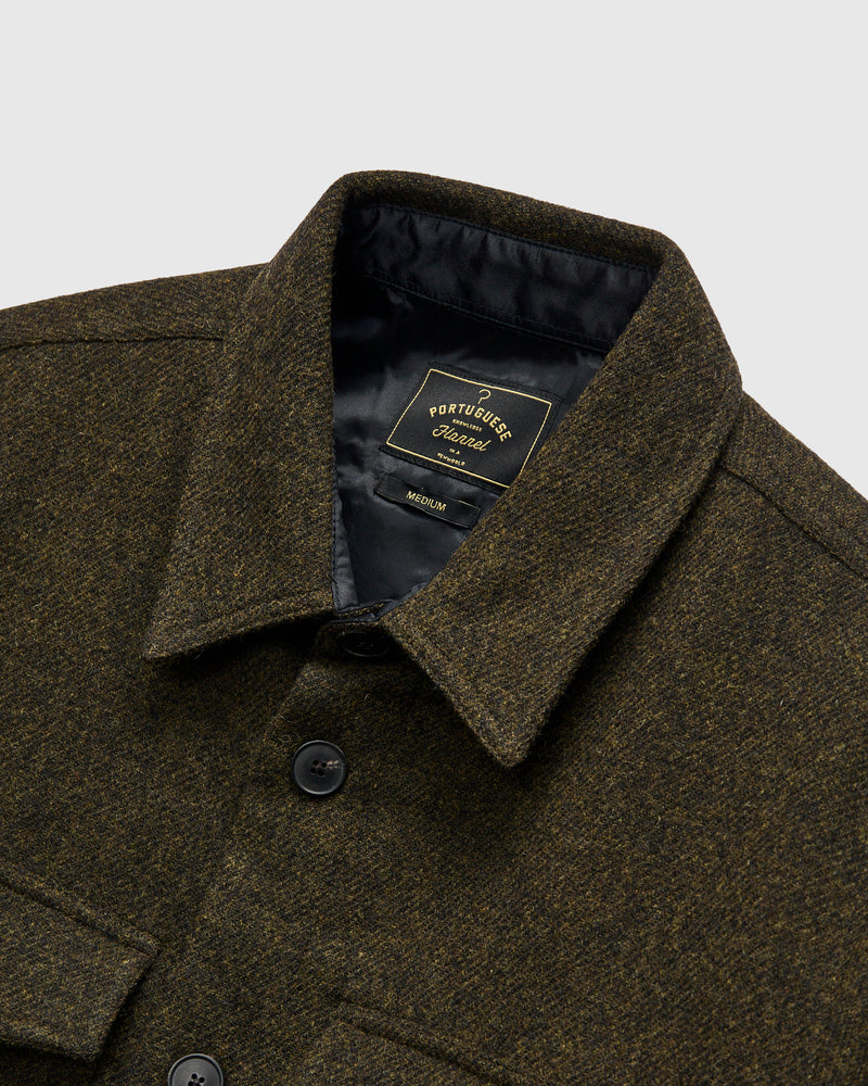 Wool Field Overshirt in Old Forest