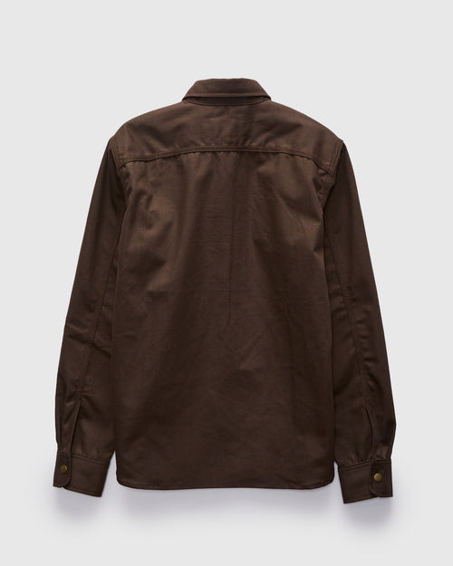 Canvas Selvedge Work Shirt in Dyed Brown