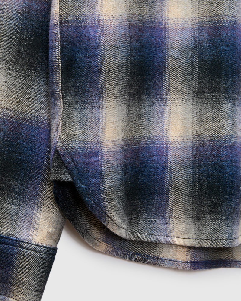 Western Shirt in Bluebell Brushed Plaid