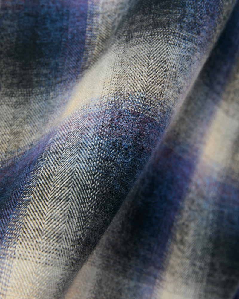 Western Shirt in Bluebell Brushed Plaid