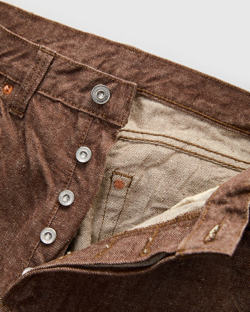 S310BRX "Kanoko" 15oz Brown Selvedge Denim - Super Wide Fit