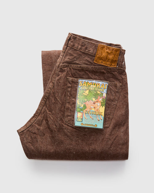 S310BRX "Kanoko" 15oz Brown Selvedge Denim - Super Wide Fit