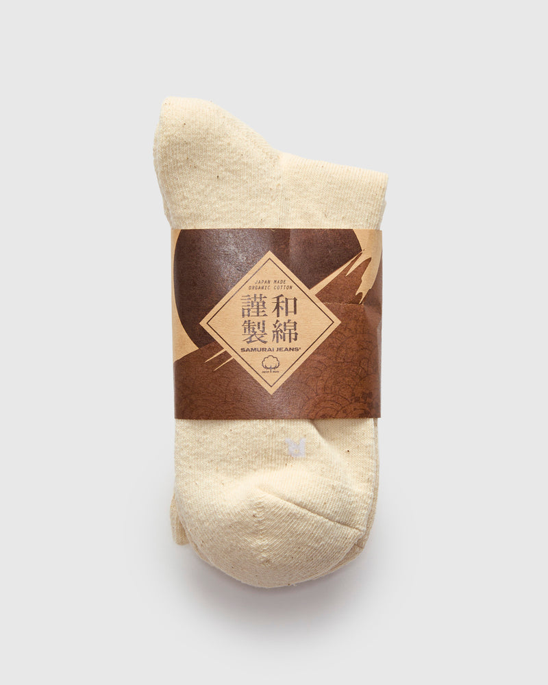 "Samurai Cotton Project" Socks in Natural