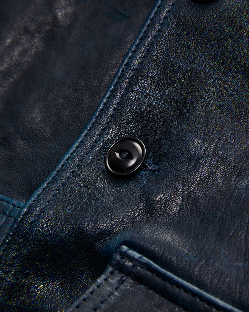 P2484 Lambskin A-1 Flight Jacket in Navy