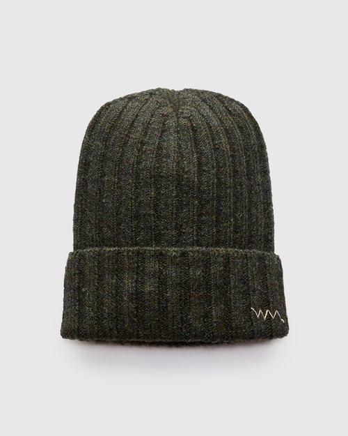 Wool Knit Cap in Charcoal