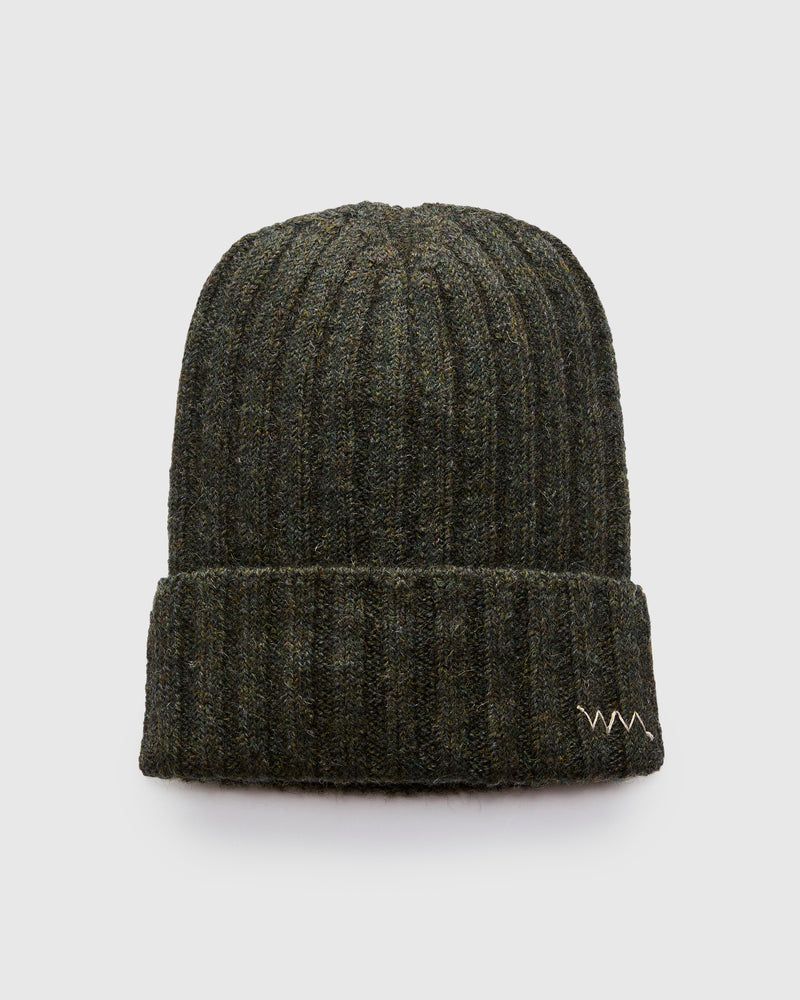 Wool Knit Cap in Charcoal