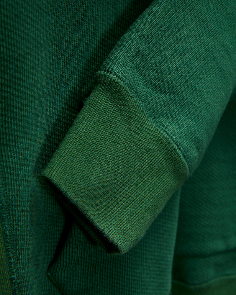 Double Heavyweight French Terry 25.8oz Zip Hoodie in Racing Green