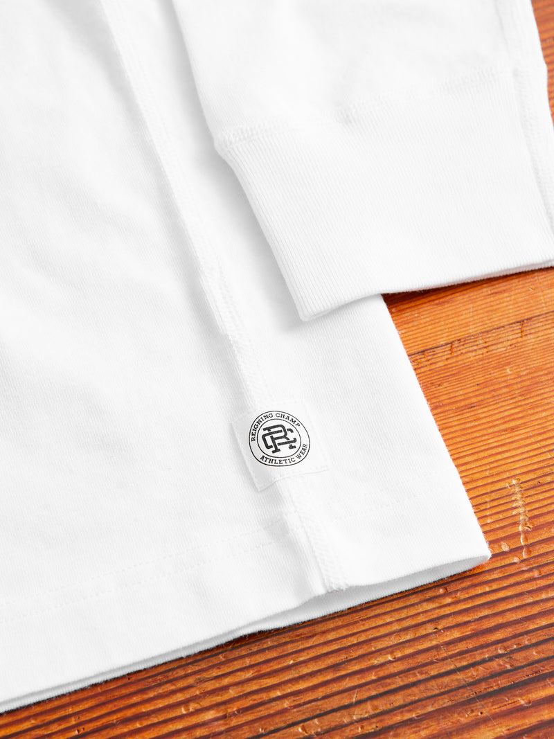 Midweight Jersey Long Sleeve T-Shirt in White