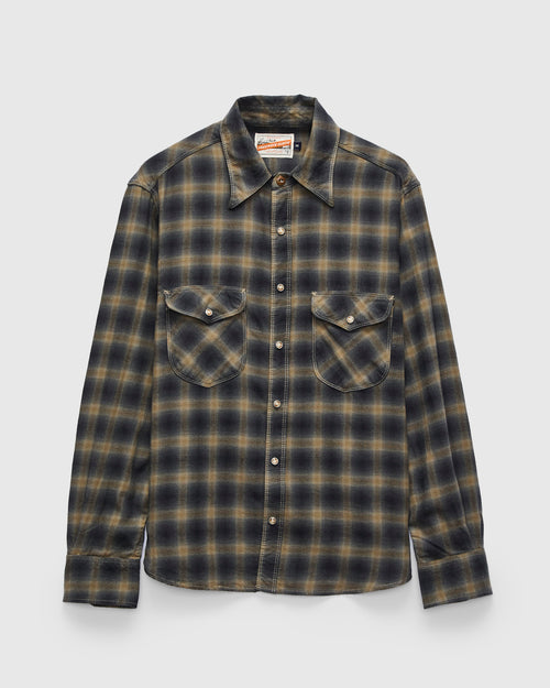 Bodie Shirt in Navy Shadow Plaid