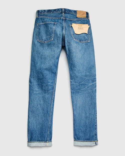 107 "2 Year Wash" 13.5oz Selvedge Denim - Ivy Fit