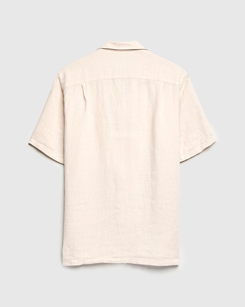Linen Camp Collar Shirt in Raw
