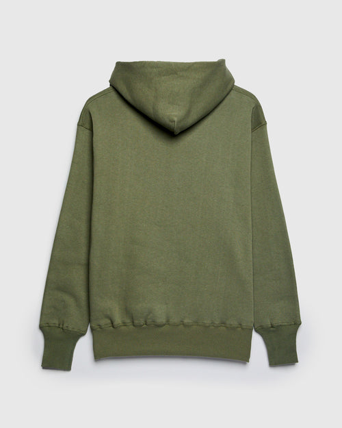 450 Loopwheel Hoodie in OD Green