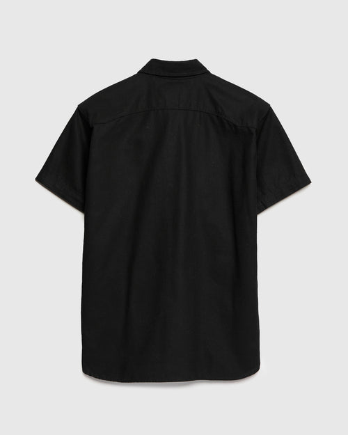 Calico SS Western Shirt in Black Oxford