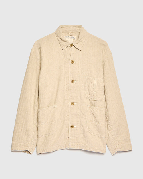 Cotton Linen Tusser Coverall in Beige
