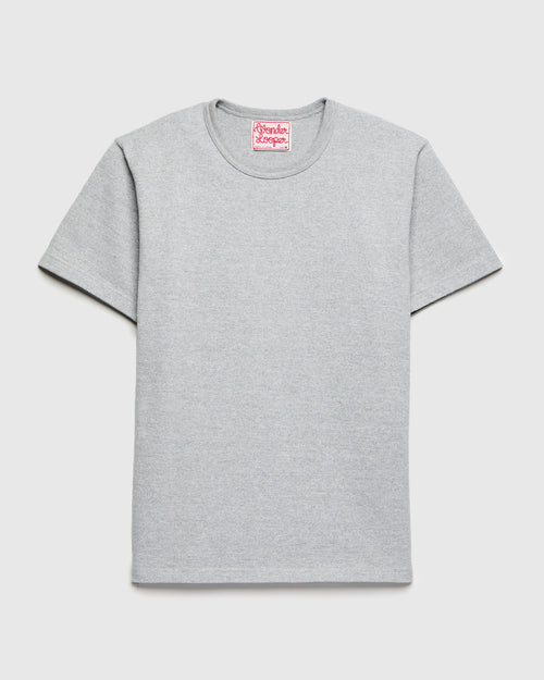Double Heavyweight 12.1oz T-Shirt in Heather Grey