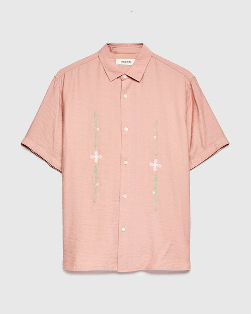 Linen Aberlady Shirt in Dusty Pink