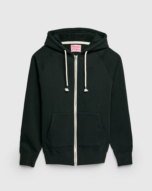 Super Looper Zip Hoodie in Sumi Black