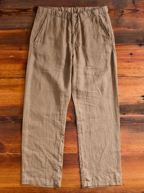 Linen Easy Pants in Chocolate