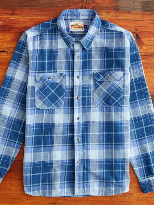Jepson Work Shirt in Minaret Blue Plaid