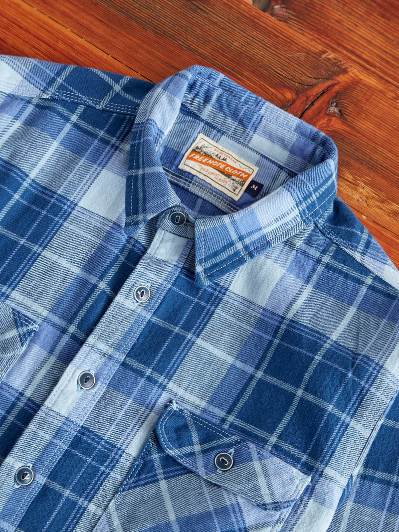 Jepson Work Shirt in Minaret Blue Plaid
