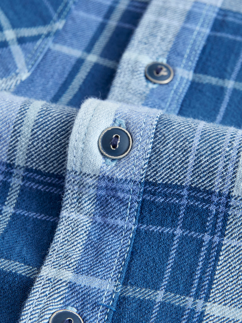 Jepson Work Shirt in Minaret Blue Plaid